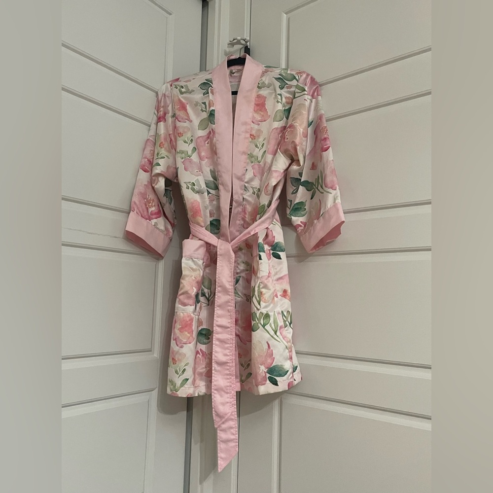 Hello Gorgeous, Satin, short Robe, Adult Small